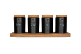 Vorratsdosenregal Eiche 4er