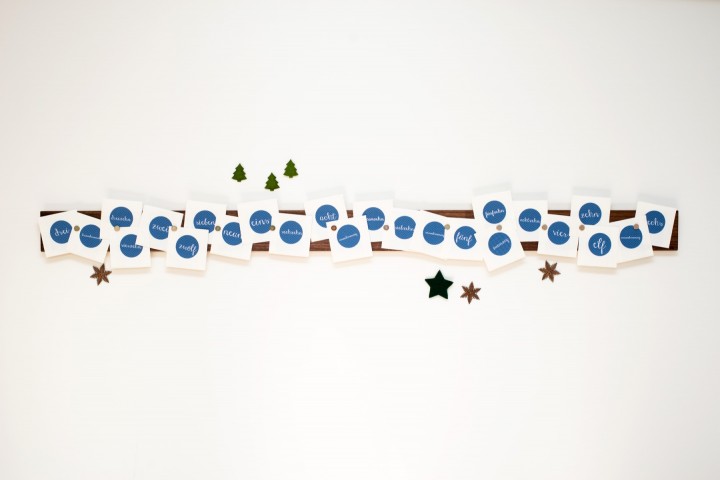 Adventskalender magnetisch Nussbaum Adventskalender magnetisch Nussbaum