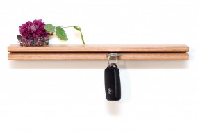 Schlüsselhalter Eiche, markante Holzoptik, 25cm