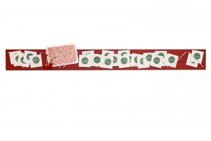 Adventskalender Schnüre Rot, klein Adventskalender Schnüre Rot, klein