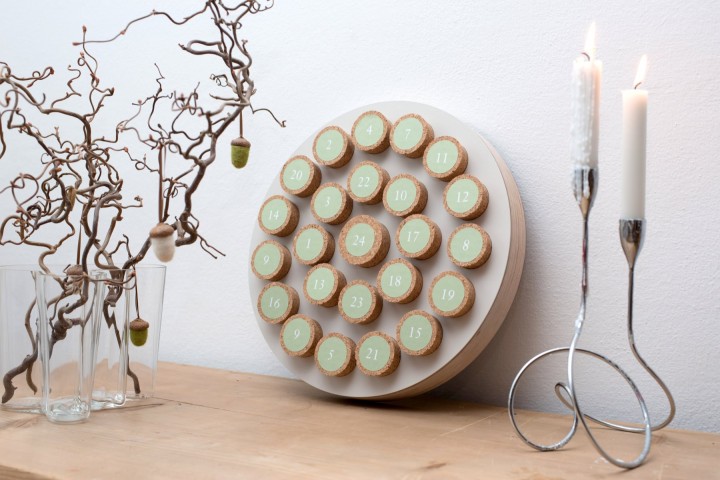 Adventskalender Korken Mushroom, rund Adventskalender Korken Mushroom, rund