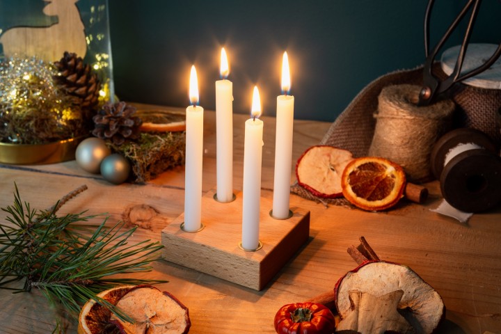 Adventskranz eckig Buche Adventskranz eckig Buche