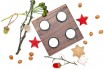 Adventskranz quadratisch Nussbaum