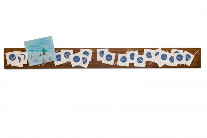 Adventskalender Schnüre Nussbaum, klein Adventskalender Schnüre Nussbaum, klein