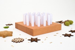 Gutscheinkalender eckig Buche