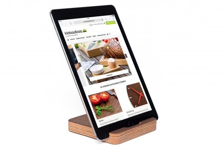 Tablet Ständer Multiplex Nussbaum Tablet Ständer Multiplex Nussbaum