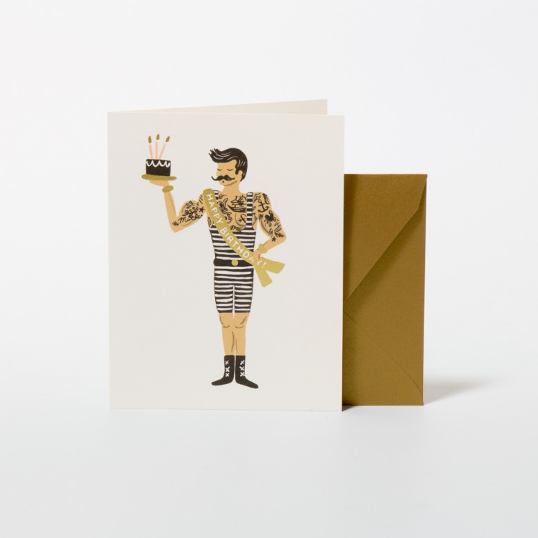 Strongman Birthday Grußkarte